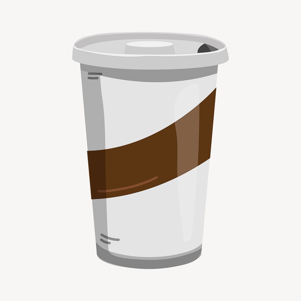 Coffee Cup, Cute Cartoon Illustration 