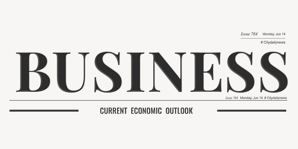Business newspaper nameplate, modern publishing Free Photo rawpixel