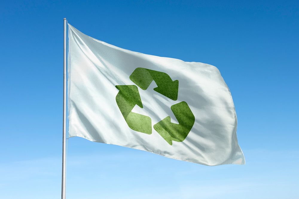 Waving recycle flag, national symbol, | Free Photo - rawpixel