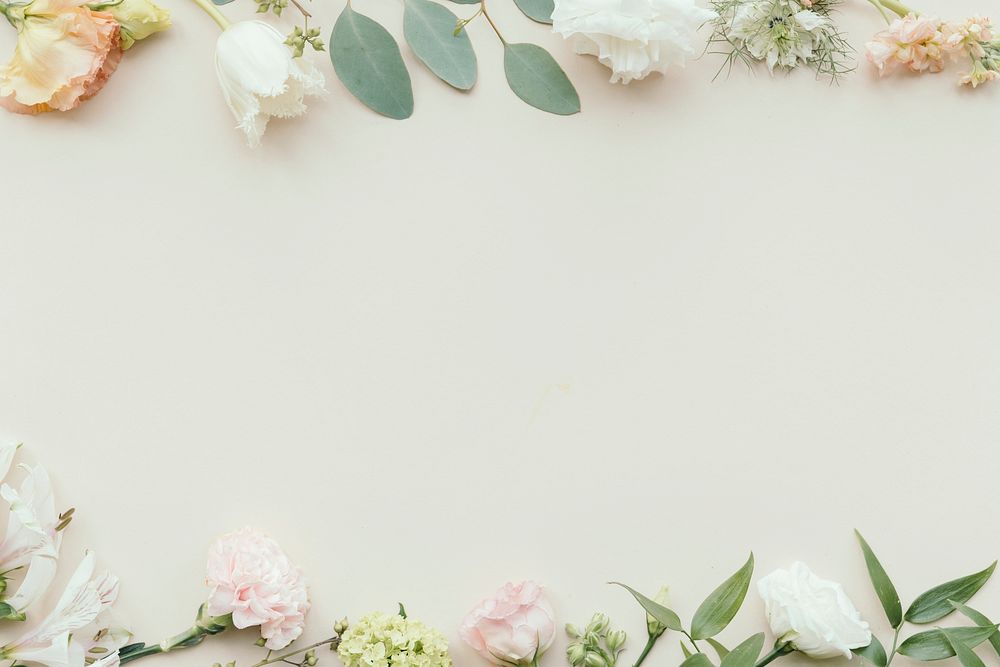 Blank fresh flower pattern background | Premium Photo - rawpixel