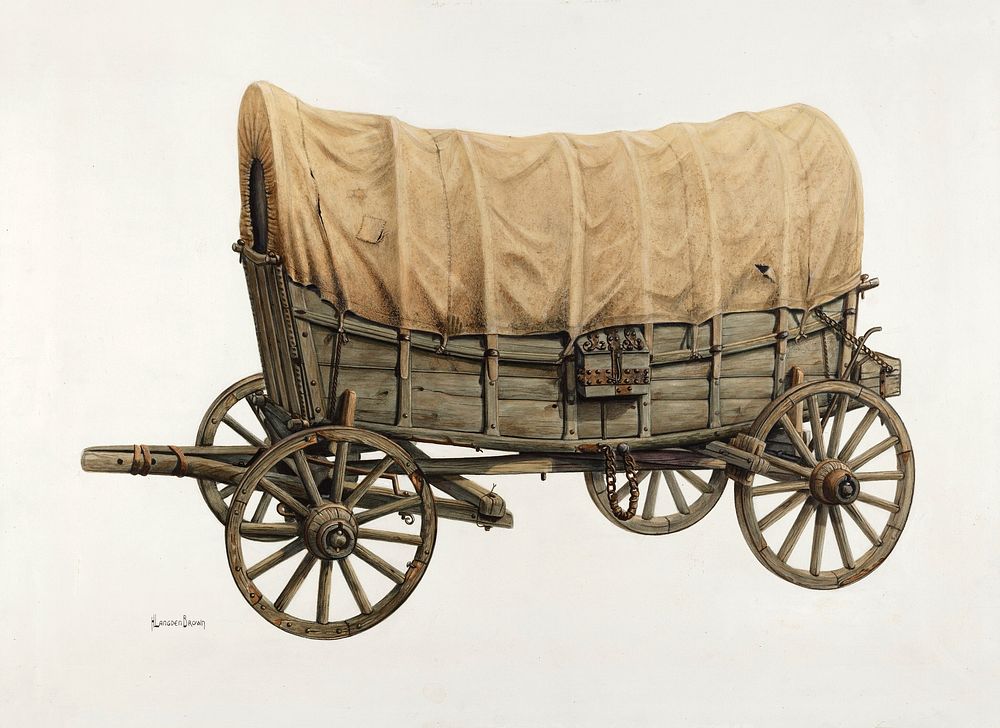 Conestoga Wagon (1938) by H. Free Photo Illustration rawpixel