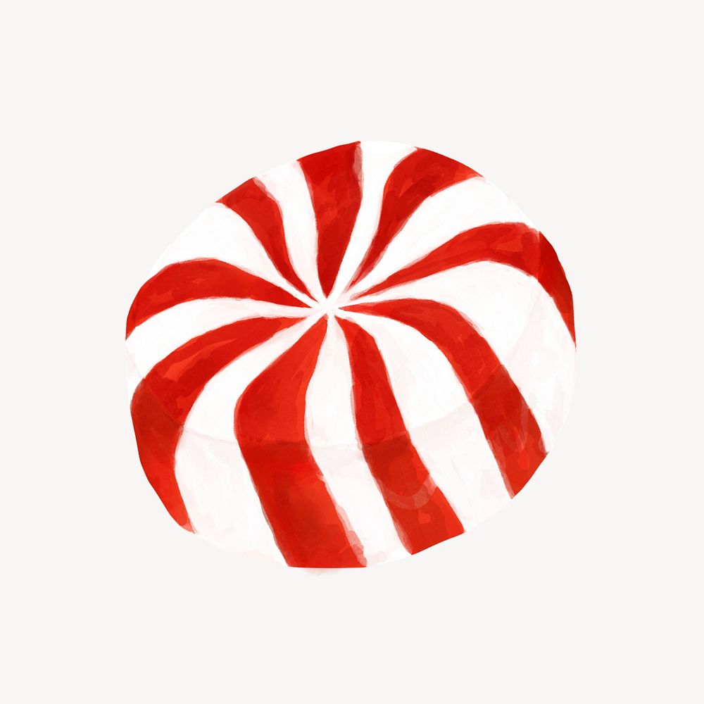 Peppermint candy clipart, watercolor design Premium Photo rawpixel