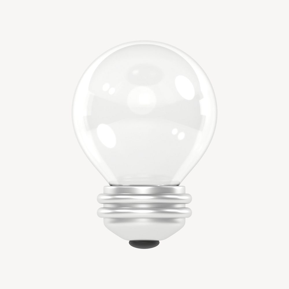 light bulb icon 3d