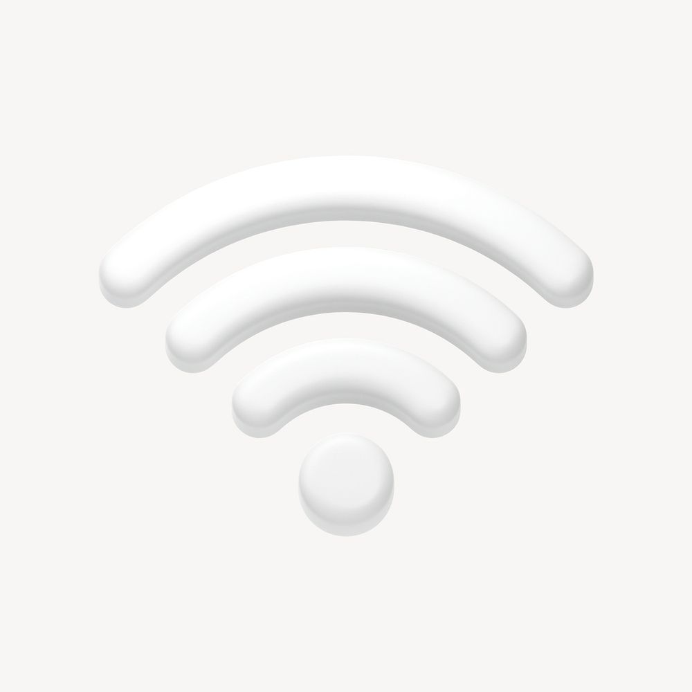 White wifi network 3D icon | Premium Icons Illustration - rawpixel