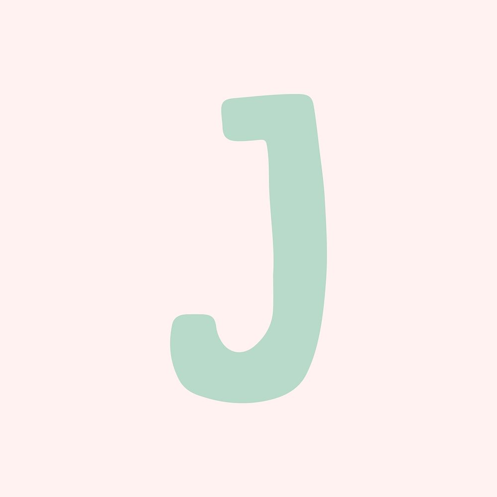 Letter J doodle typography vector | Free Vector - rawpixel