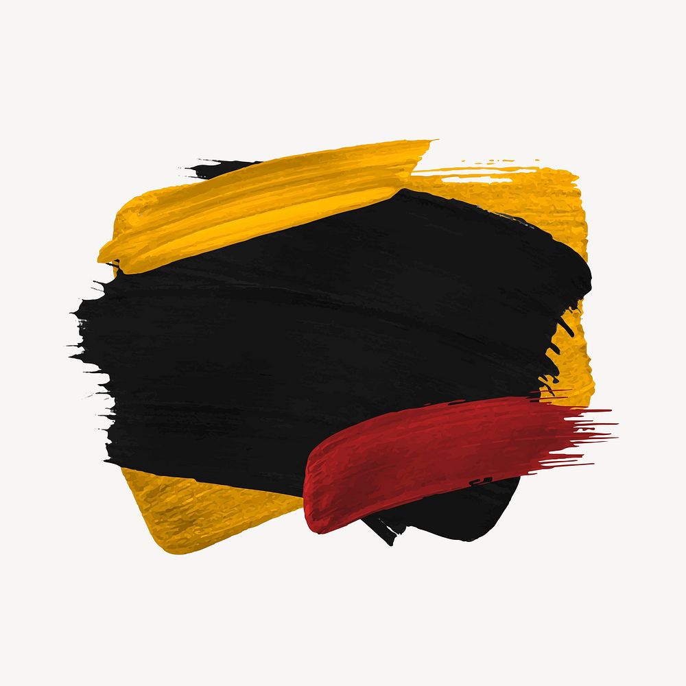 Black paint badge sticker, watercolor Premium Vector rawpixel