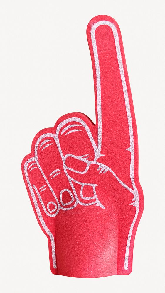 Sports cheering glove sticker psd Premium PSD rawpixel