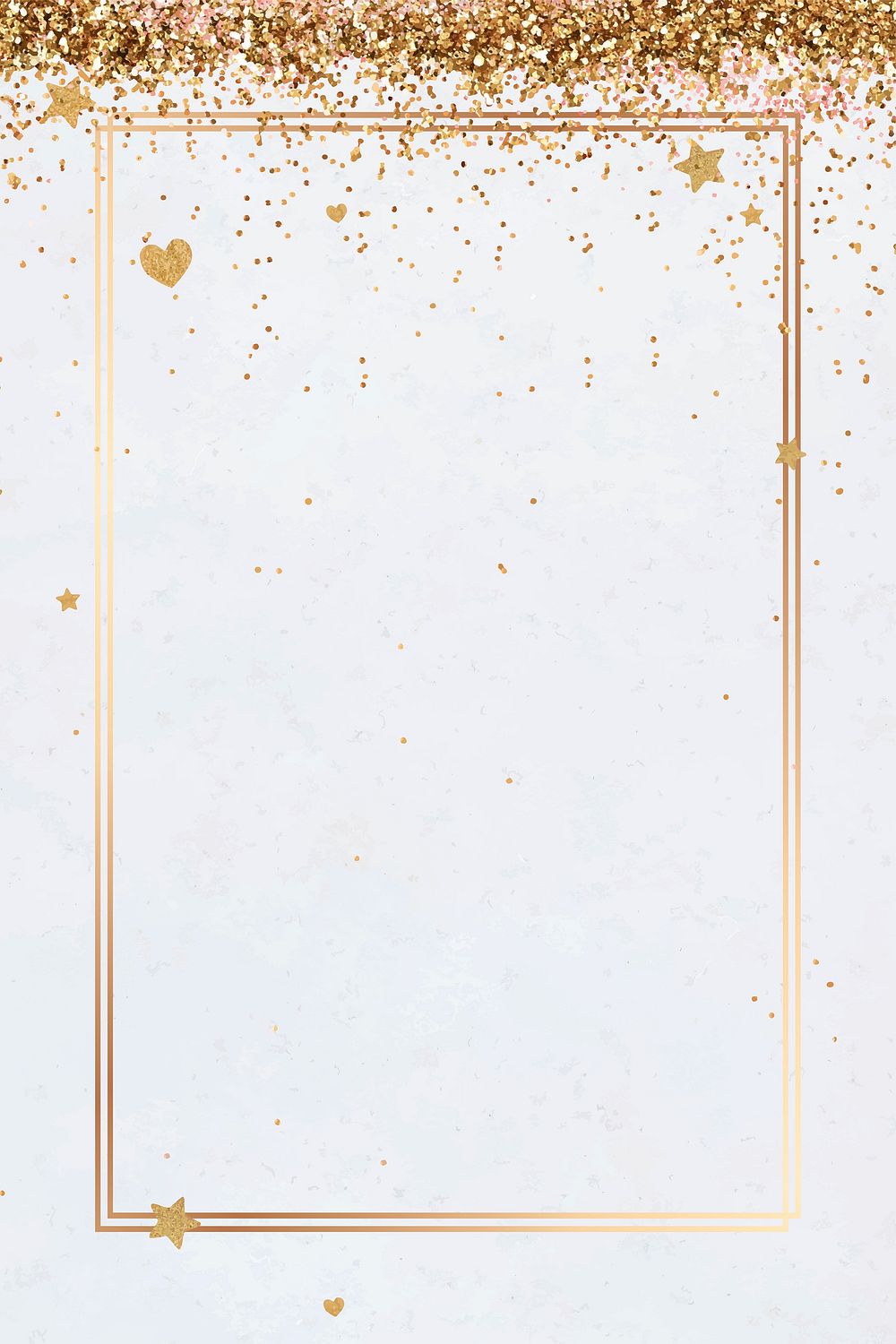 Gold shimmery party frame vector | Premium Vector - rawpixel