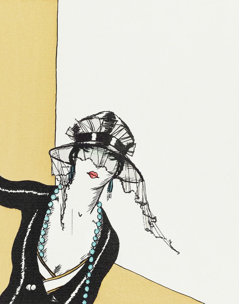 Vintage woman from 1920s illustration, | Free Photo Illustration - rawpixel