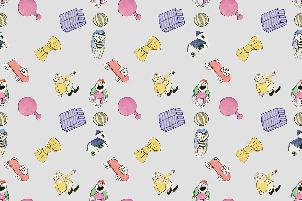 Pattern background featuring toys and | Free Photo - rawpixel