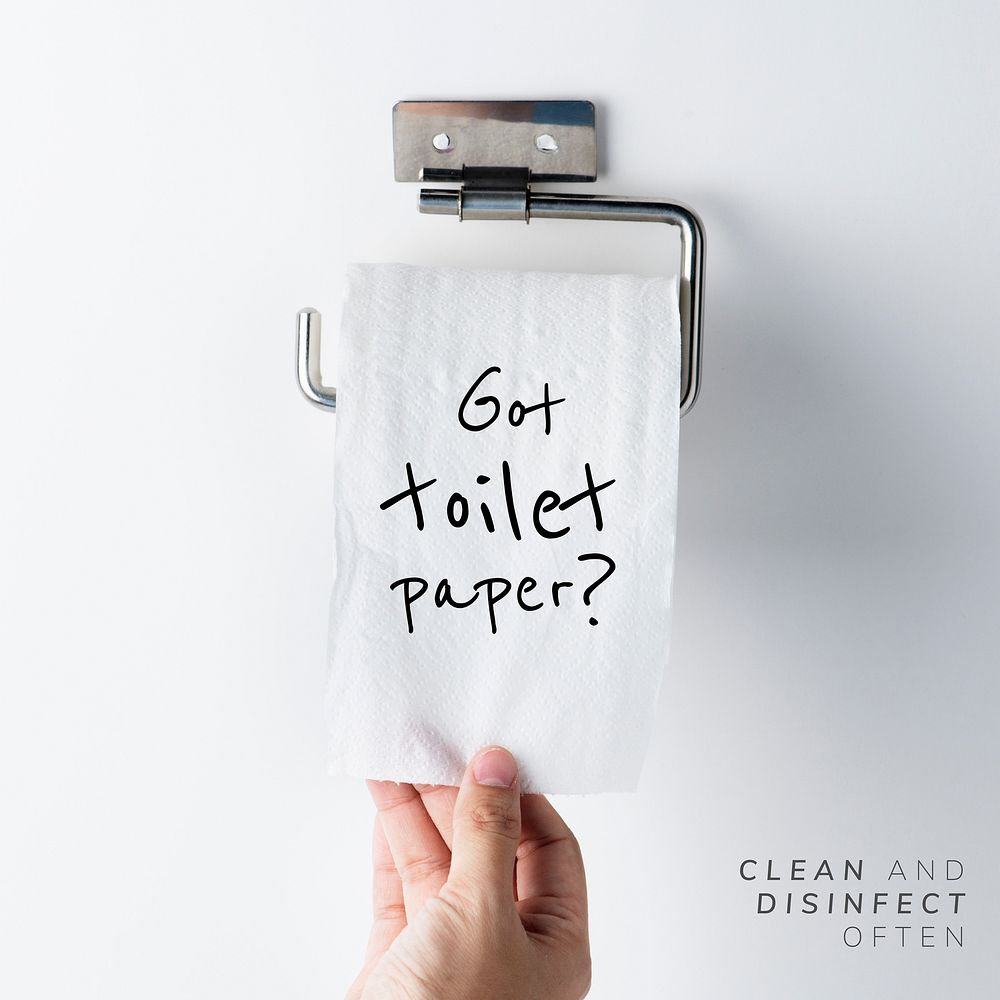 Got toilet paper? Clean and Free Vector Template rawpixel