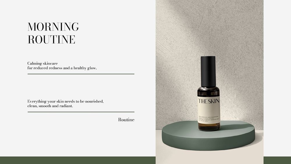 Skincare routine presentation editable template | Premium Vector ...