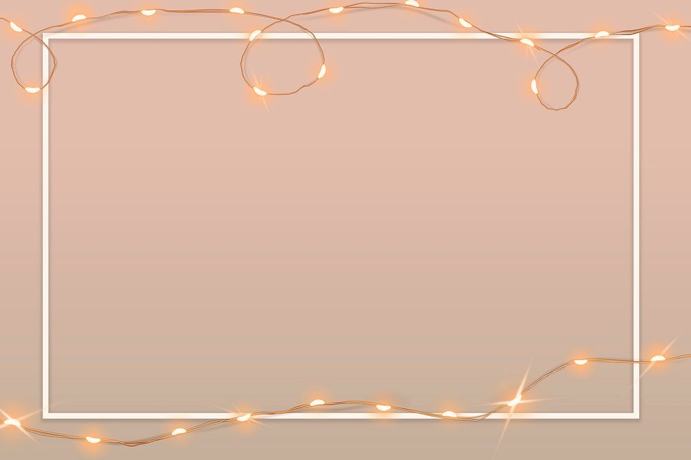 Wired lights border frame on pink | Free Photo - rawpixel