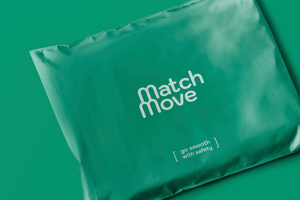 Plastic parcel mockup, editable design Free PSD Mockup rawpixel