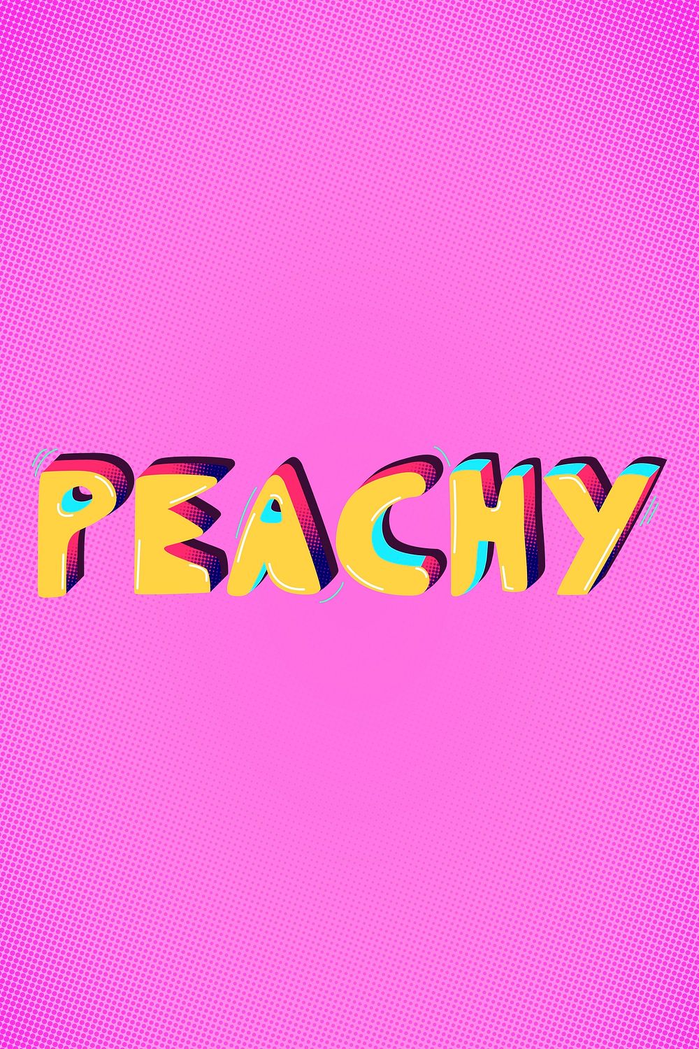 Peachy funky style slang typography | Free Photo - rawpixel