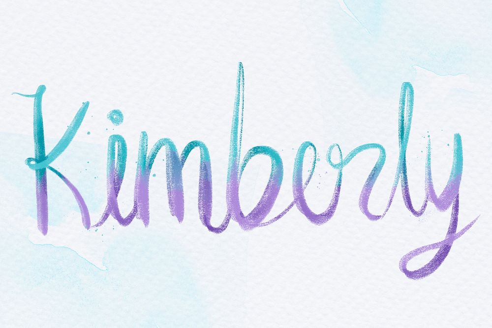 Cursive Kimberly name script font | Free Photo - rawpixel