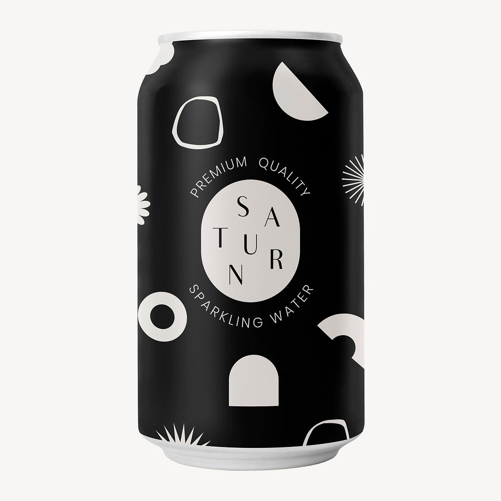 Black sparkling water can, drink Premium Photo rawpixel