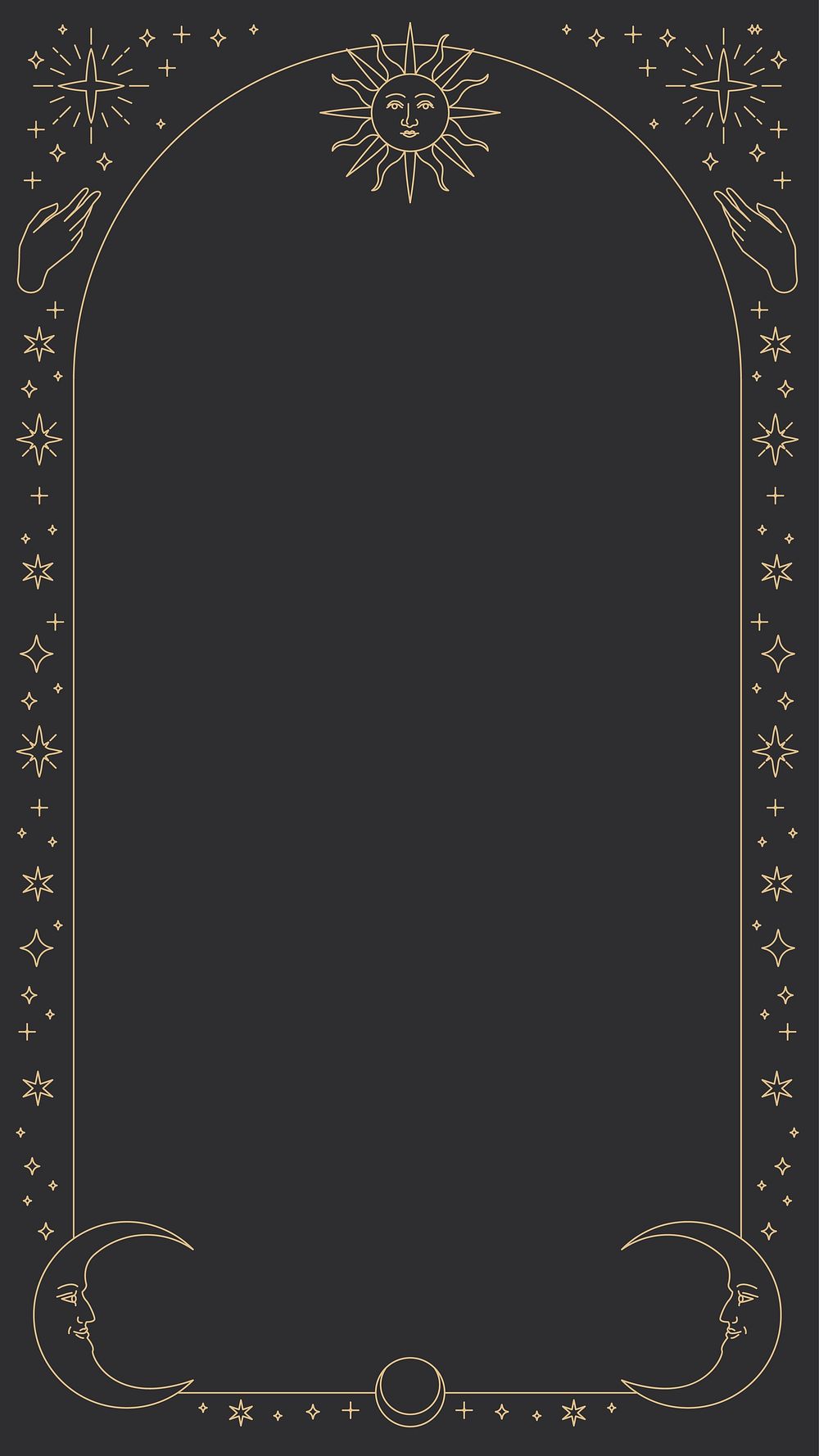 Aesthetic black celestial mobile wallpaper, | Premium Vector - rawpixel