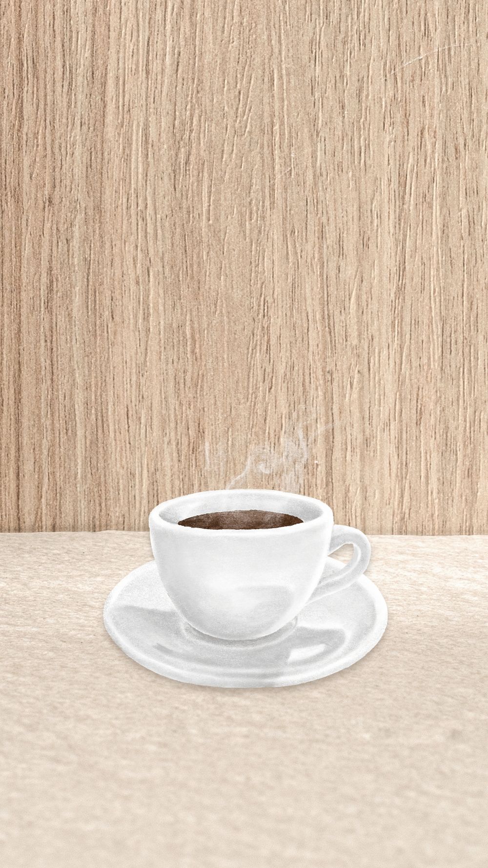 Coffee aesthetic iPhone wallpaper, wooden | Premium Photo - rawpixel