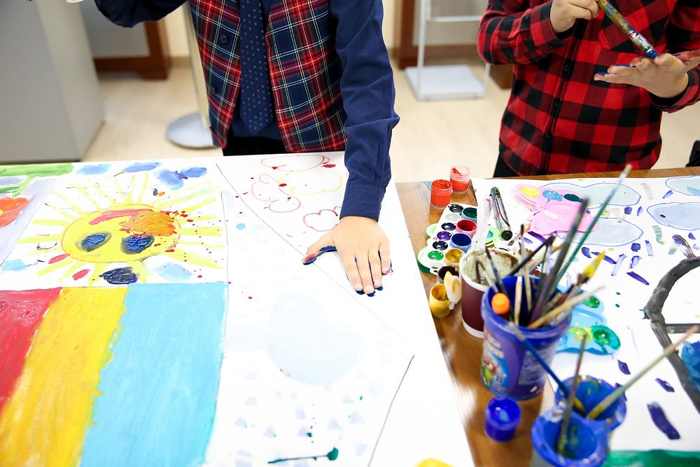 Kids art class, fun school Free Photo rawpixel