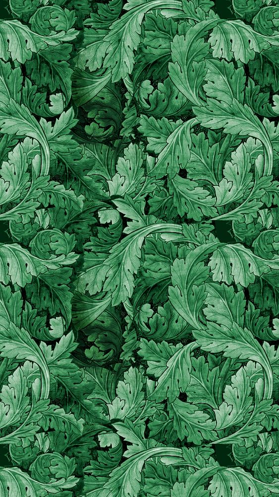 William Morris&rsquo;s leaf iPhone wallpaper, | Premium Photo - rawpixel