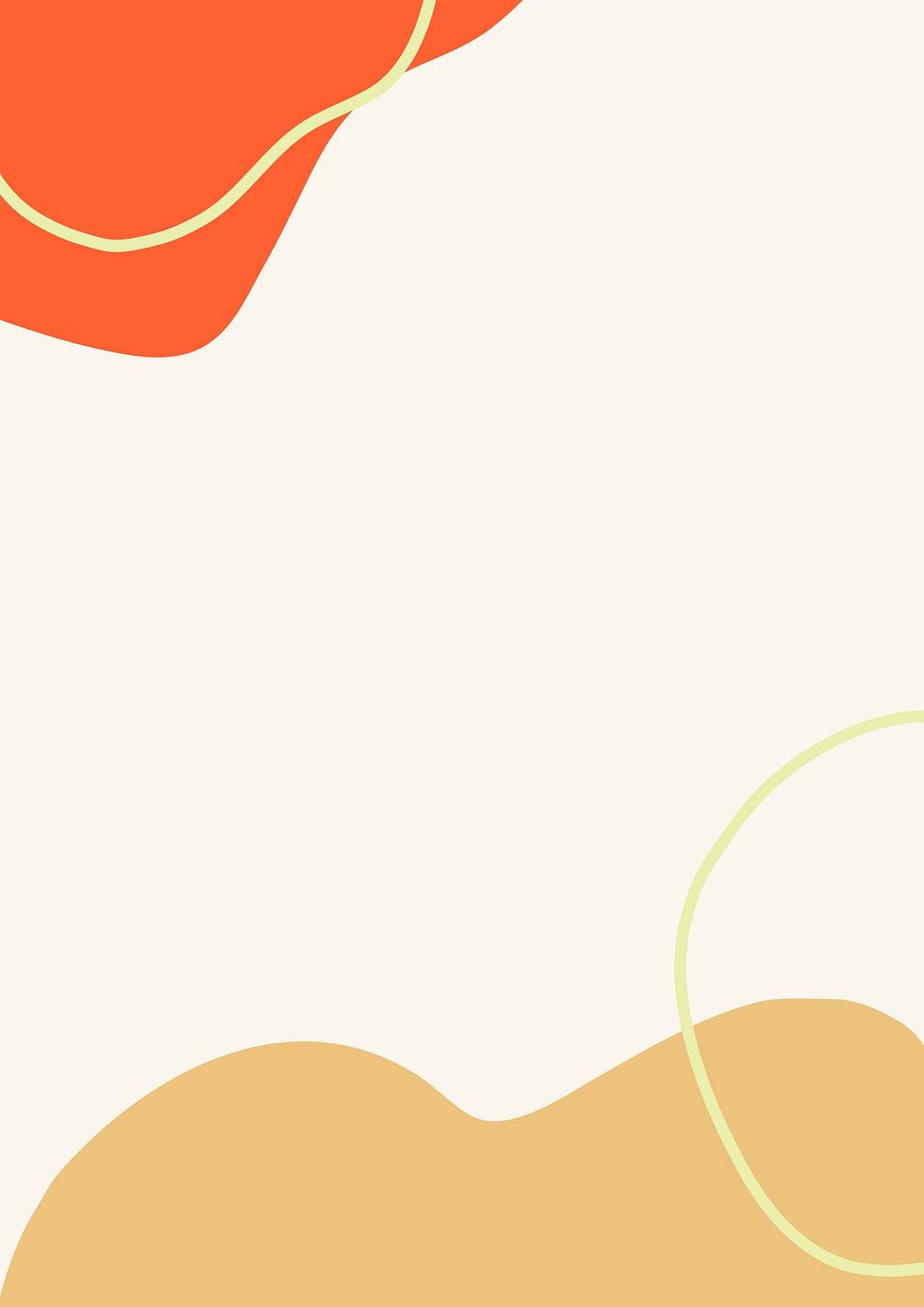 Minimal beige background, orange wavy | Premium Photo - rawpixel