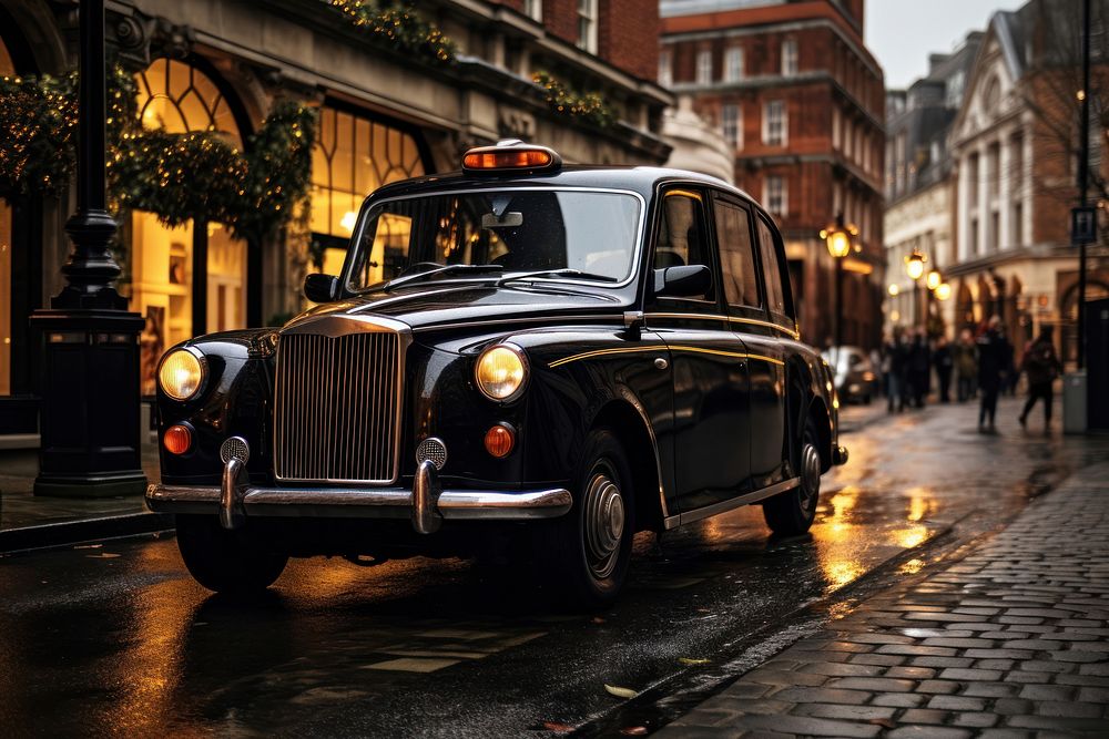Vehicle street taxi city. AI | Free Photo - rawpixel