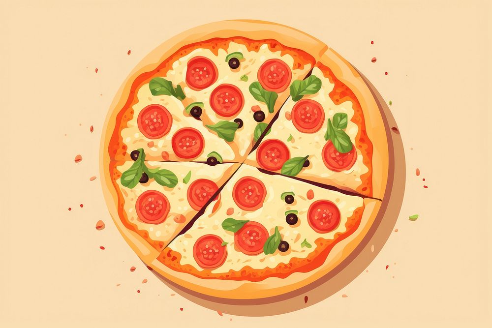 Pizza food mozzarella pepperoni. AI | Free Photo Illustration - rawpixel