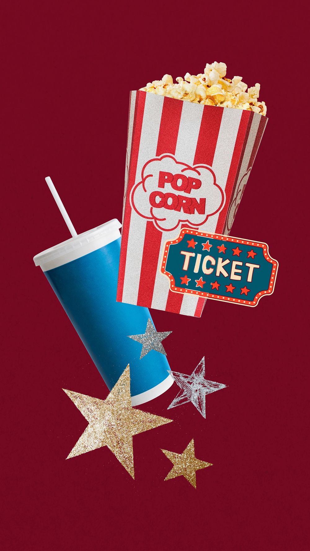 Movie Popcorn Collage Iphone Wallpaper 