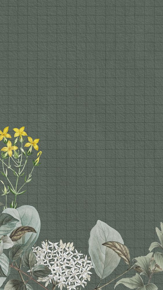 Vintage elderflower iPhone wallpaper, grid | Premium Photo - rawpixel