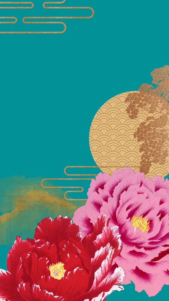 Traditional Chinese flowers mobile wallpaper, | Premium Photo - rawpixel