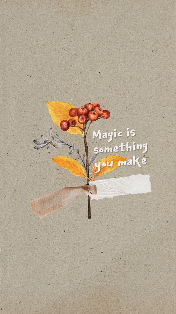 Fall flower illustration iPhone wallpaper Premium Photo rawpixel