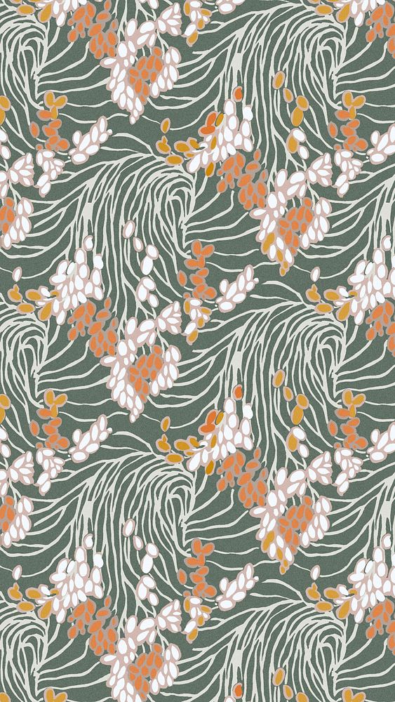 Art deco flower iPhone wallpaper, Premium Photo Illustration rawpixel