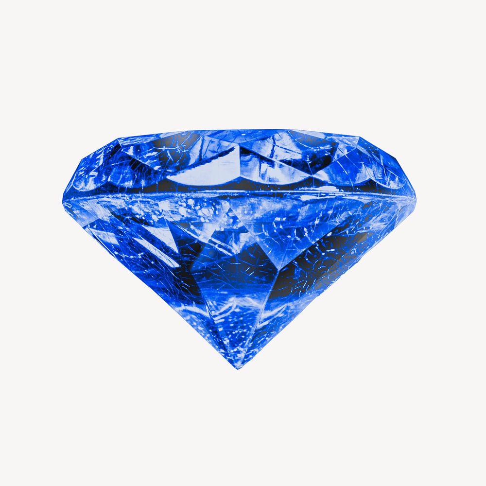 Blue diamond sticker, luxury jewel | Premium PSD - rawpixel