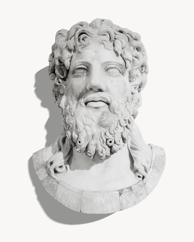 Zeus head sculpture, historical statue Free Photo rawpixel