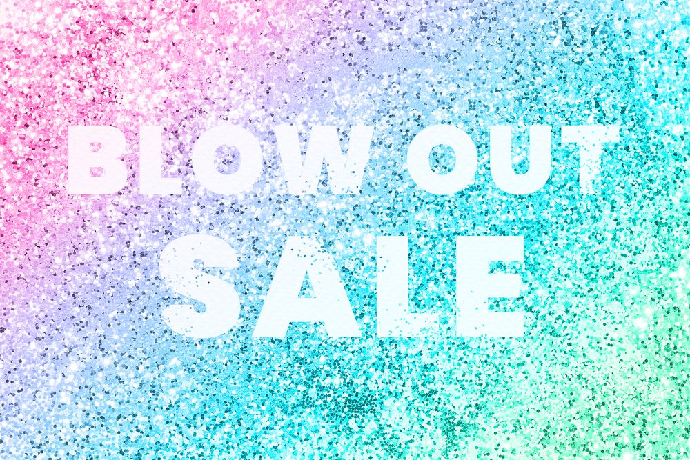 Blow out sale typography on a rainbow | Free Photo - rawpixel
