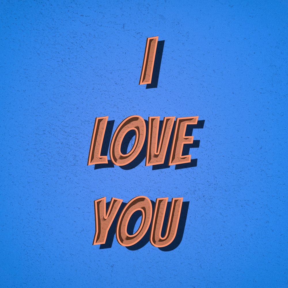 I love you retro style | Free Photo - rawpixel