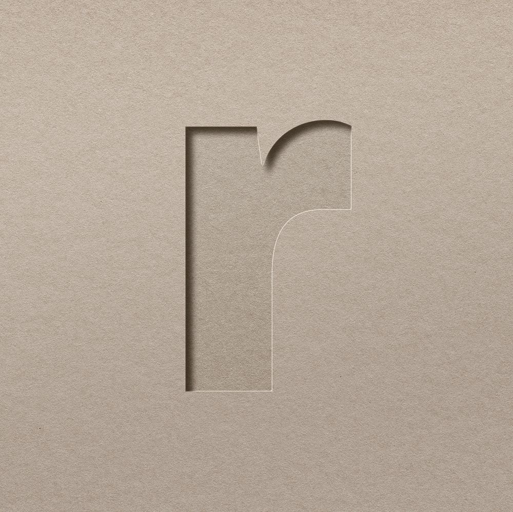 paper-cut-lowercase-letter-r-free-psd-rawpixel