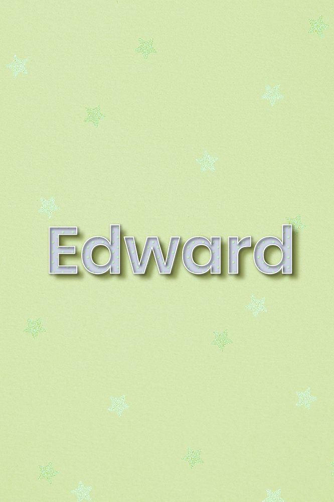 Polka dot Edward name typography Free Photo rawpixel