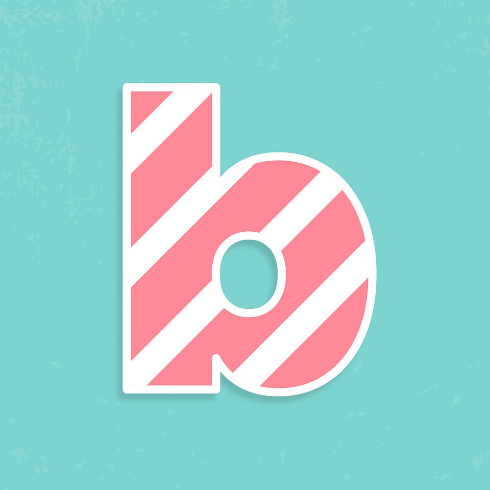 Psd letter b striped font | Free PSD - rawpixel