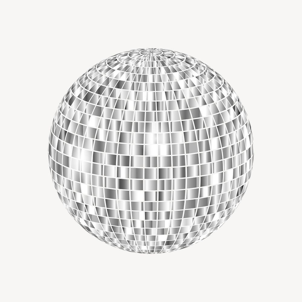 Mirror ball clipart, party decorative Free Vector rawpixel