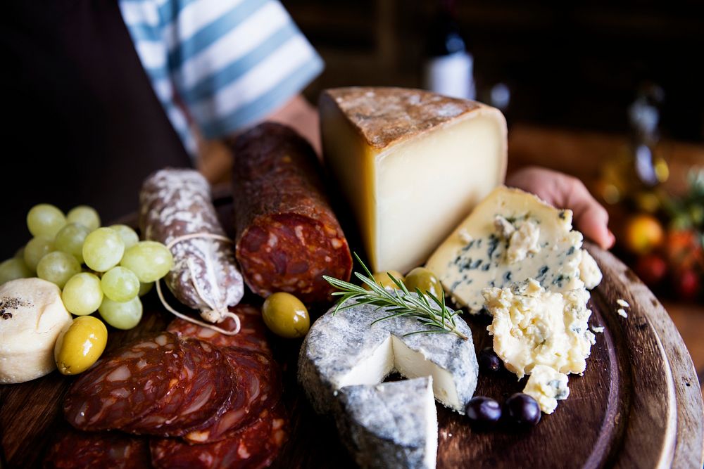 Cold cuts and cheese food Photo rawpixel