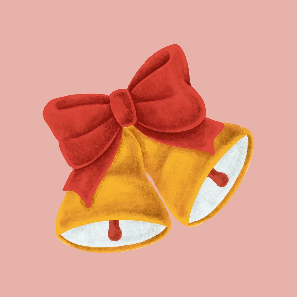 Bell with ribbon psd Christmas | Premium PSD Illustration - rawpixel