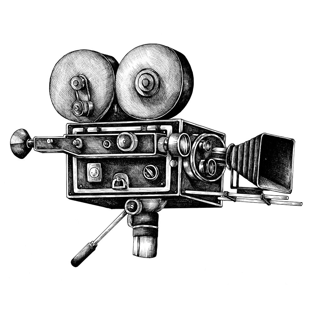 Video camera vintage style illustration Free Photo Illustration