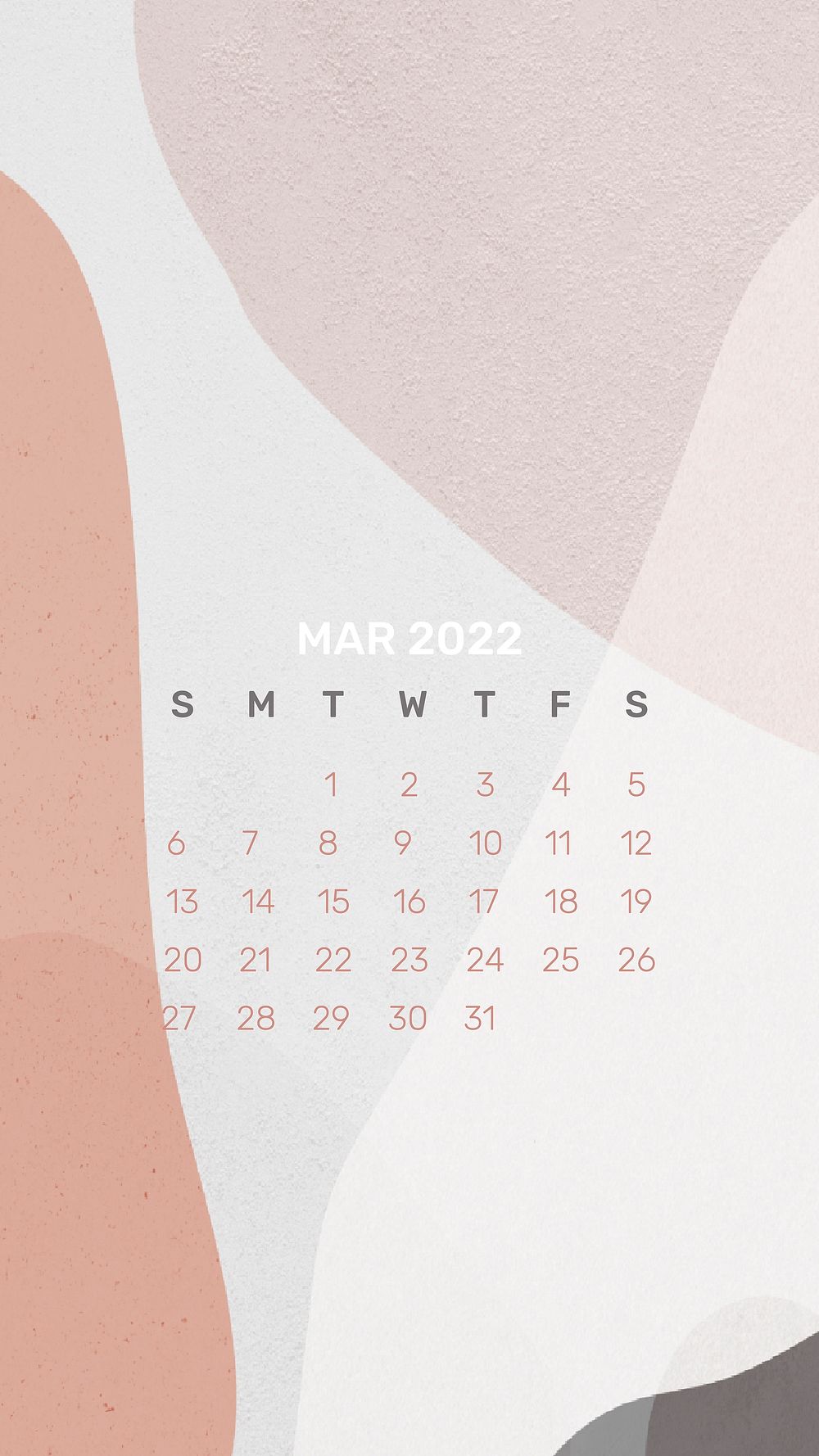 Aesthetic 2022 March calendar, printable | Free Photo - rawpixel