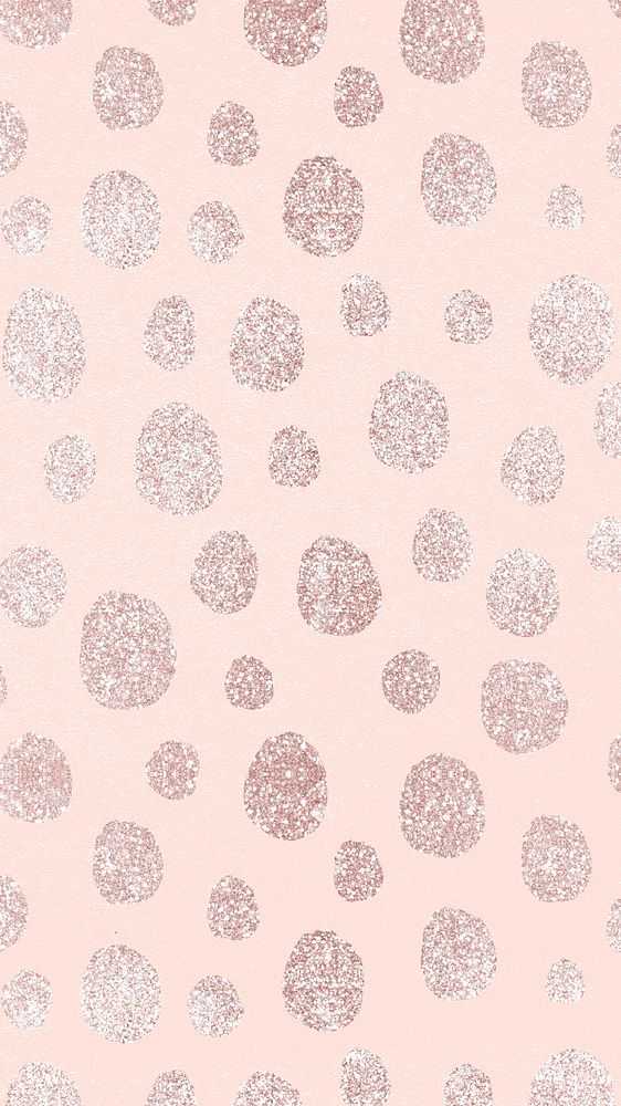 Rose gold polka dots iPhone Free Photo rawpixel