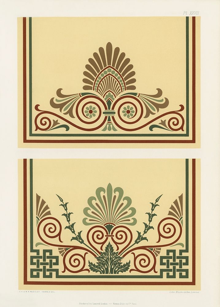 Neo-Grec pattern. Digitally enhanced from our | Free Photo Illustration ...