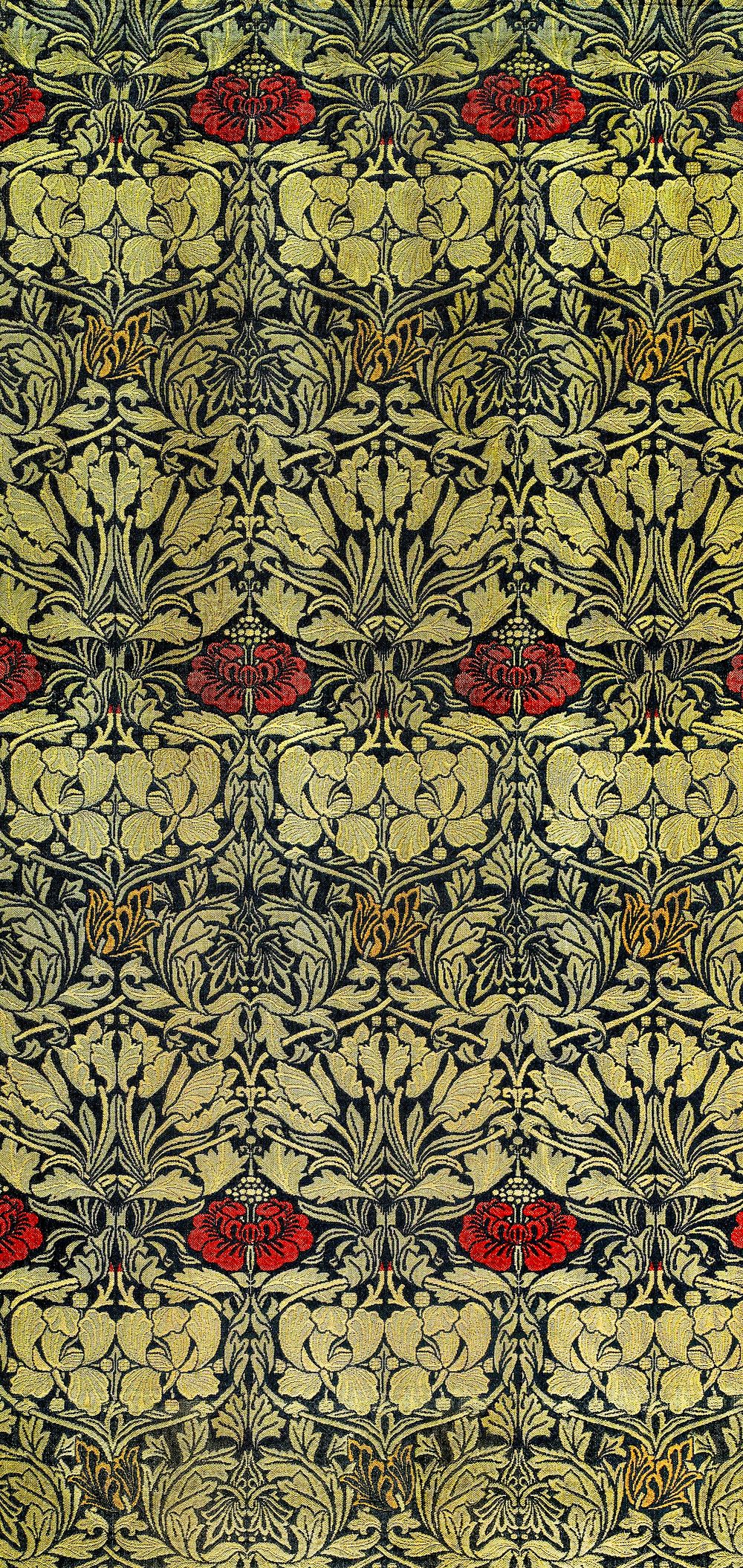 William Morris's Woven Fabric: Tulip | Free Photo Illustration - rawpixel