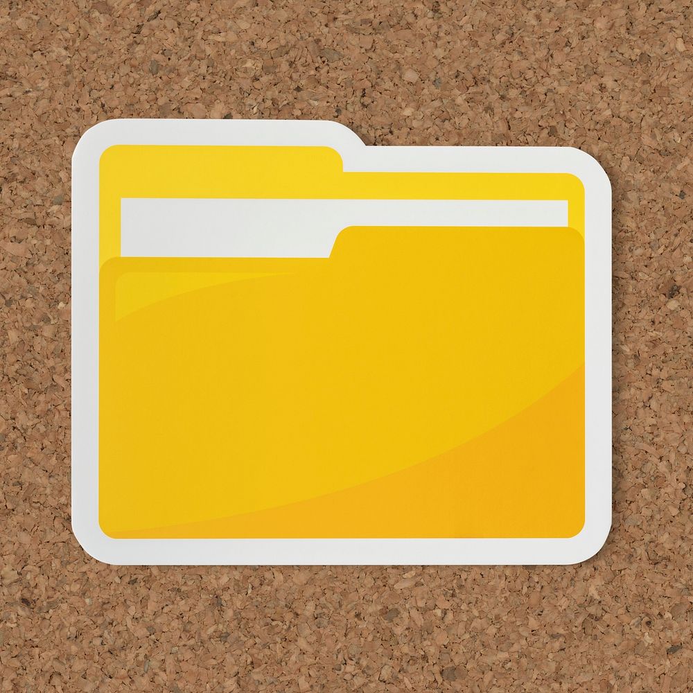 Icon of a yellow folder | Photo - rawpixel