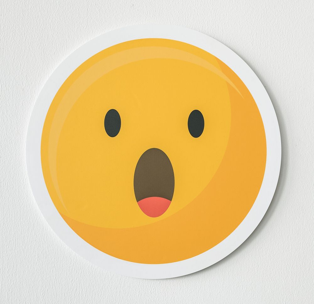 Amazed surprised emoji emoticon icon | Free Photo - rawpixel